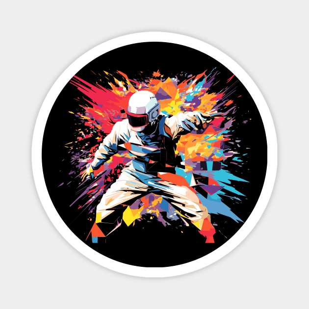 Archer Bowman Portrait Fighter Mistery Shadow Abstract Magnet by Cubebox